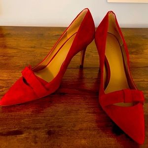 Women’s Ann Taylor red stiletto heel pumps size 9